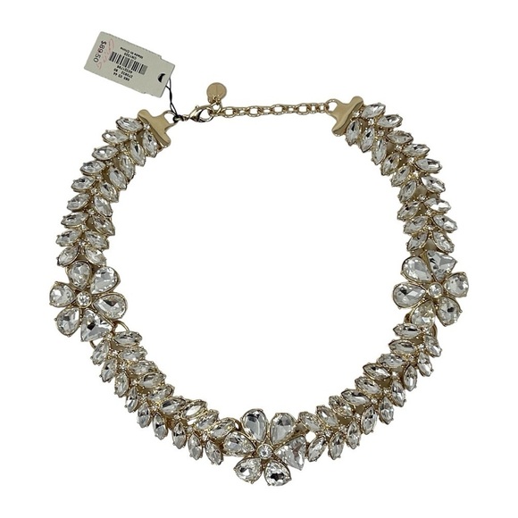 STUNNING TALBOTS STATEMENT NECKLACE GOLD TONE & RHINESTONES - Picture 2 of 4